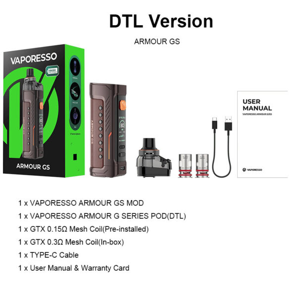 Vaporesso Armour GS Pod Mod Vape Kit - Image 4